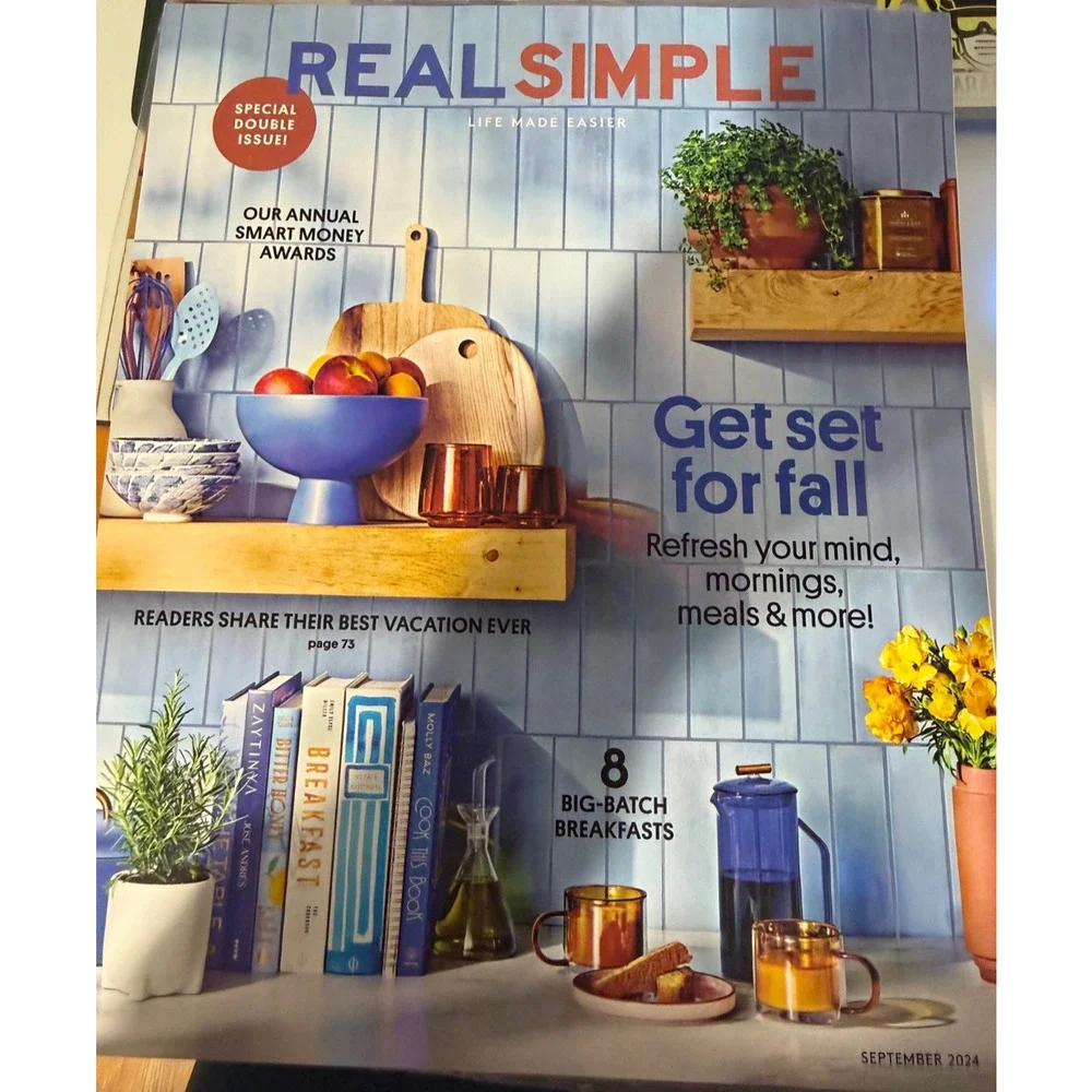 REAL SIMPLE Magazine LOT July/Aug September October 2024 BONUS Holiday Food Home